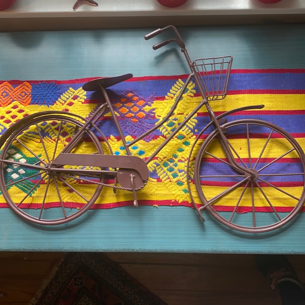 Metal decorative bicycle wall hanging - Picture 2 of 6